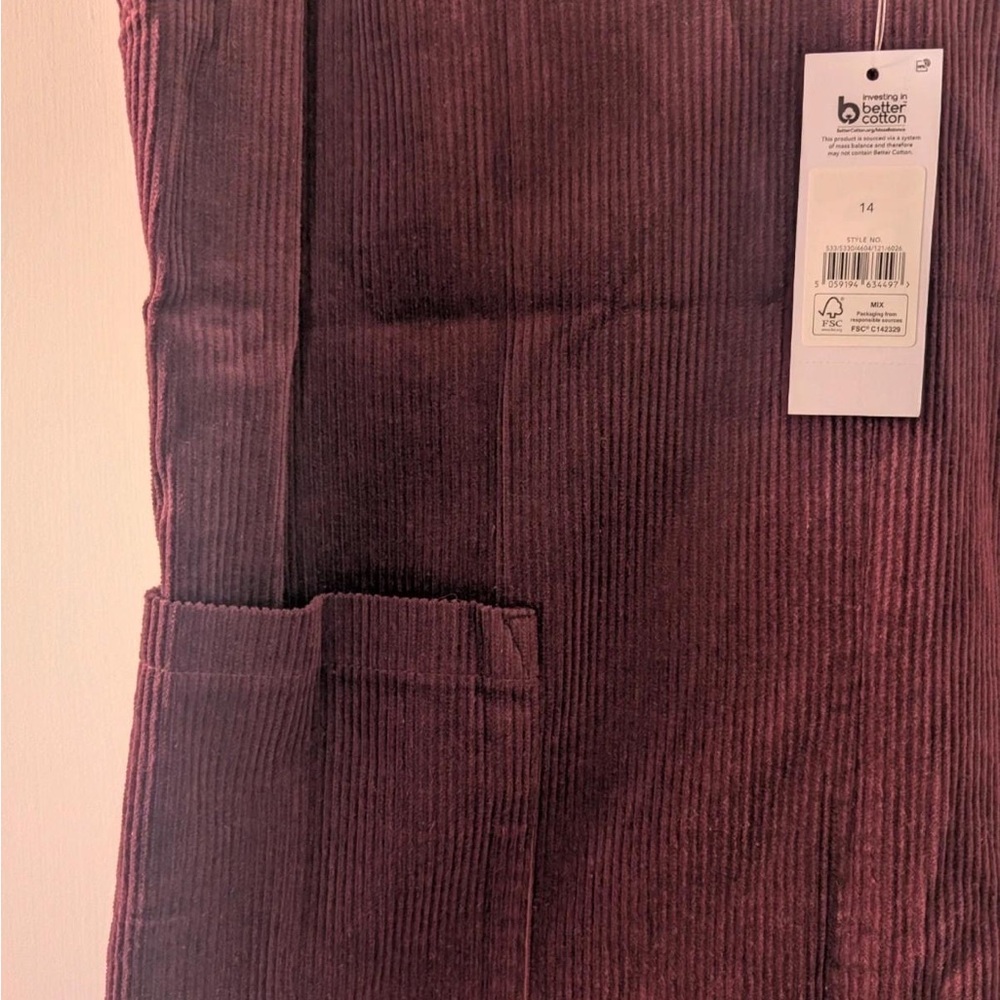 George Men's Corduroy Pants in Deep Burgundy